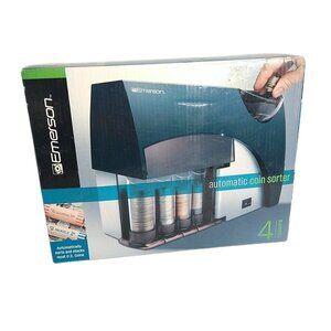 Emerson 4-Barrel Automatic Coin Sorter - Black New Open Box